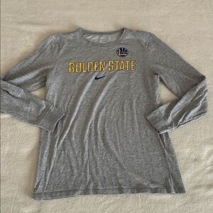 Nike Gray Dri-FIT Tee, Golden State Warriors, Large 14/16